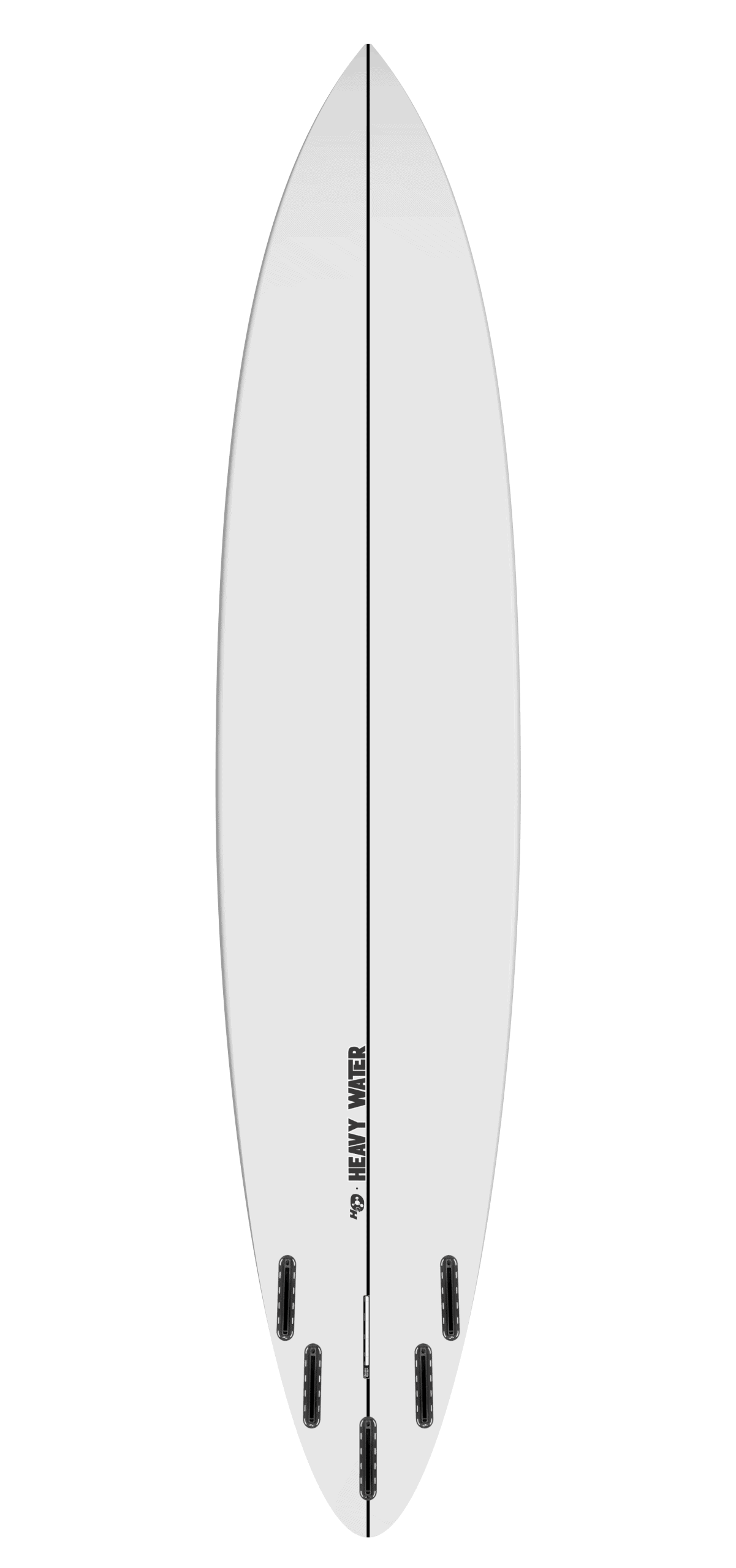 Heavy water Demon surfboard by Glassing Monkey bottom view