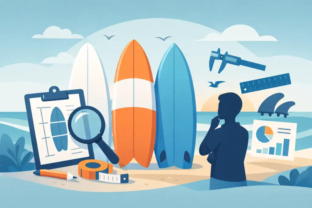 Guía medidas tabla surf para acertar