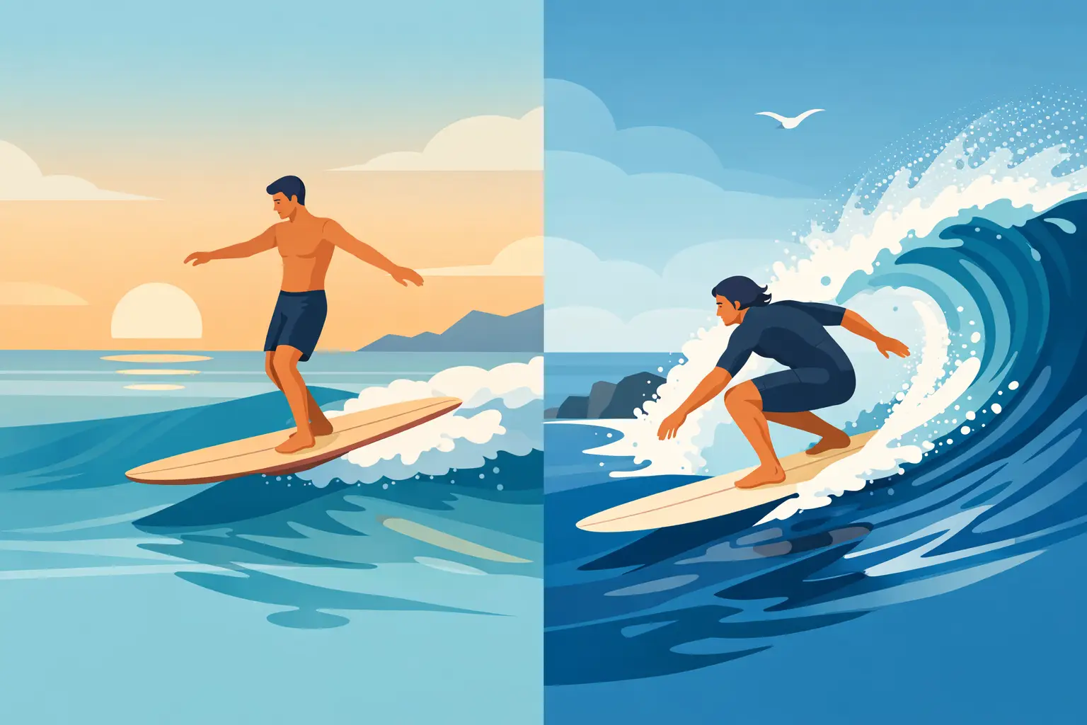 Longboard surf rendimiento: qué cambia de verdad