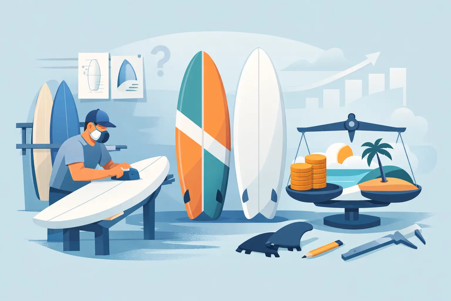 Tabla surf custom a medida: cuándo compensa