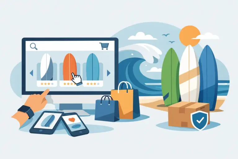 Cómo elegir una tienda online de surfboards