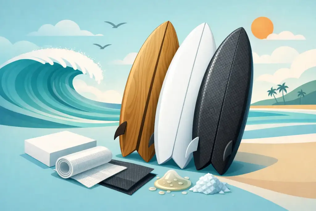 Materiales de tablas de surf: cuál elegir