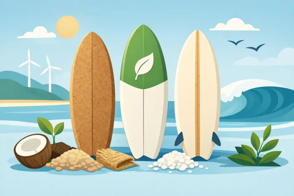 Materiales sostenibles en surfboards que rinden