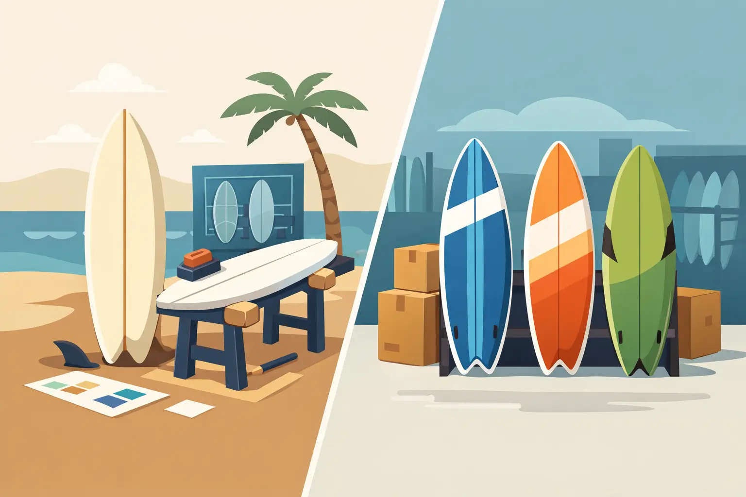 Surfboard custom vs stock: ¿cuál te conviene?