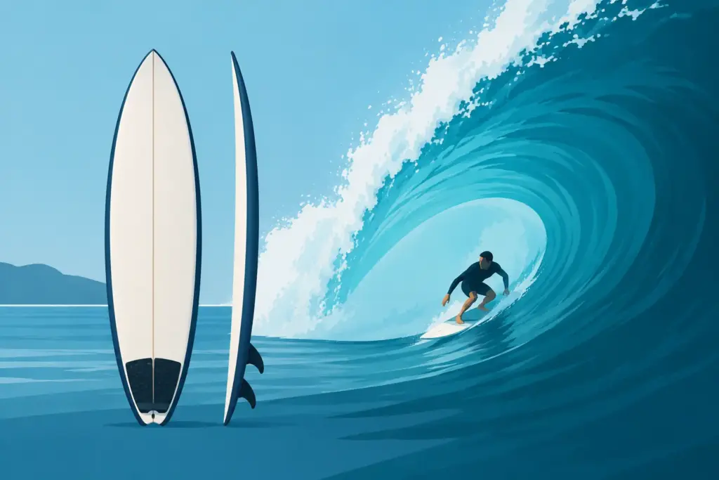 Ejemplo de surfboard para tubos potentes