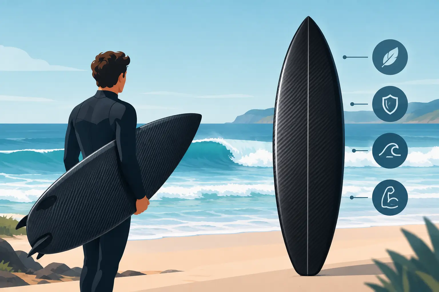 Surfboard carbono: ¿mejora realmente tu surf?