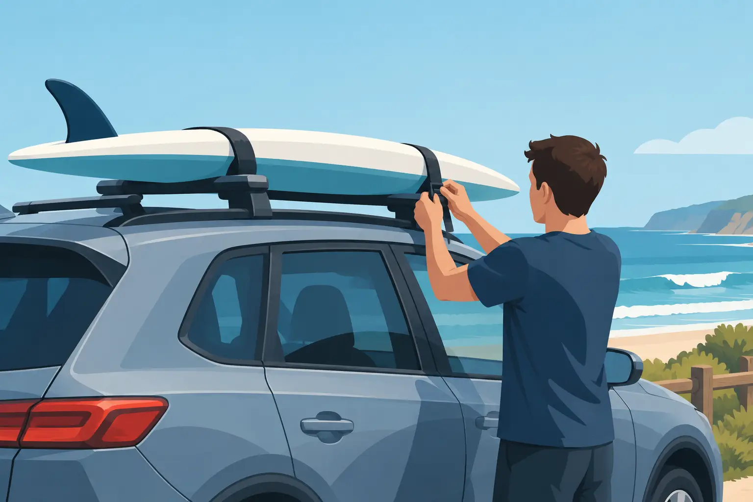Cómo transportar surfboard sin daños en coche