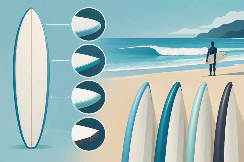 Guía de cantos de surfboard para elegir mejor